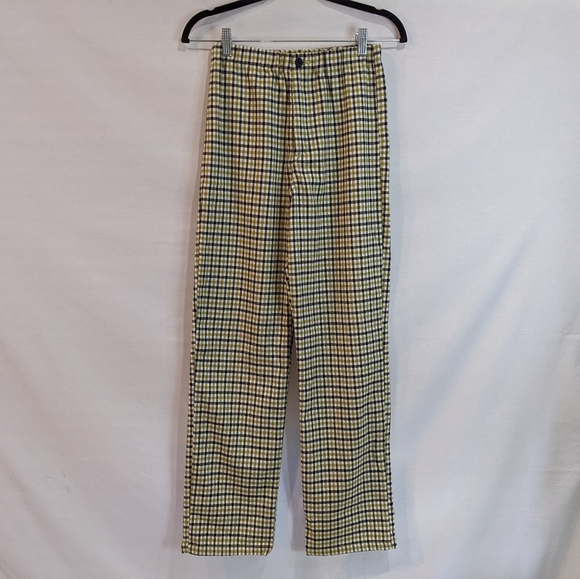 Brandy Melville Green and Black Plaid Tilden Pants Size Small - Picture 5 of 11